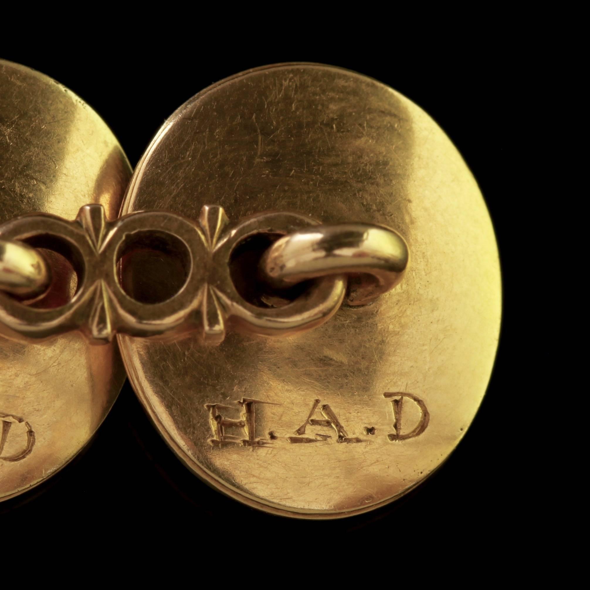 Antique Georgian Gold Mourning, circa 1780 Cufflinks 1