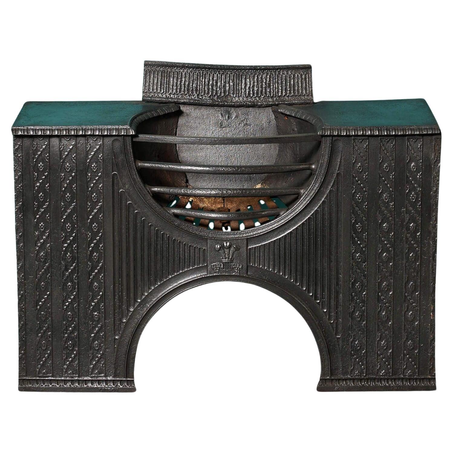 Grille de table de cuisson ancienne en sablier de style géorgien par Carron Iron Co. en vente