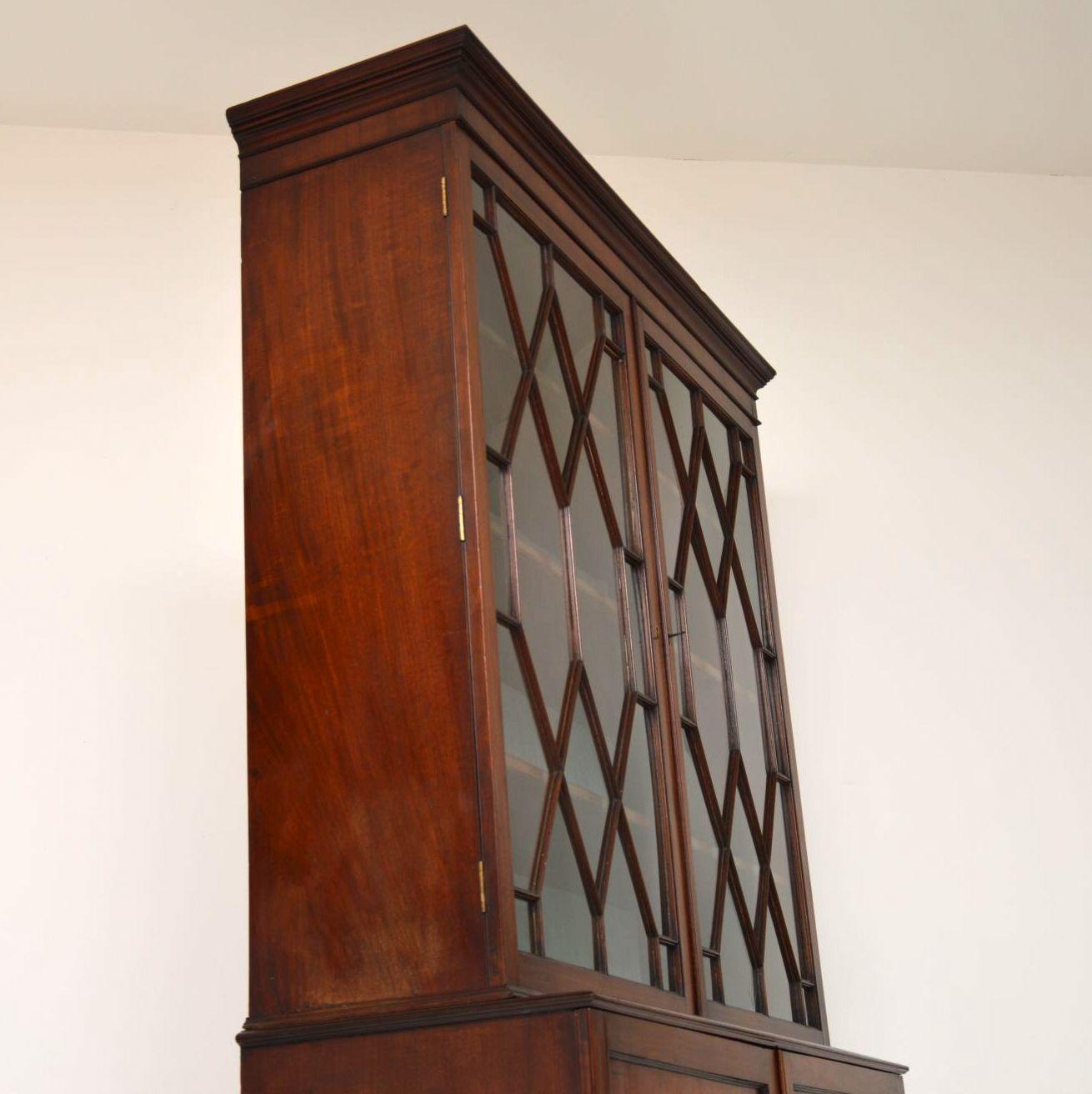 Antique Georgian III Mahogany Library Bookcase 4