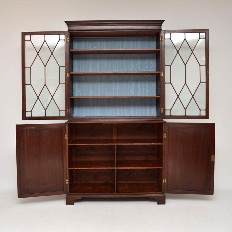 Antique III Mahogany Library Bookcase at 1stDibs