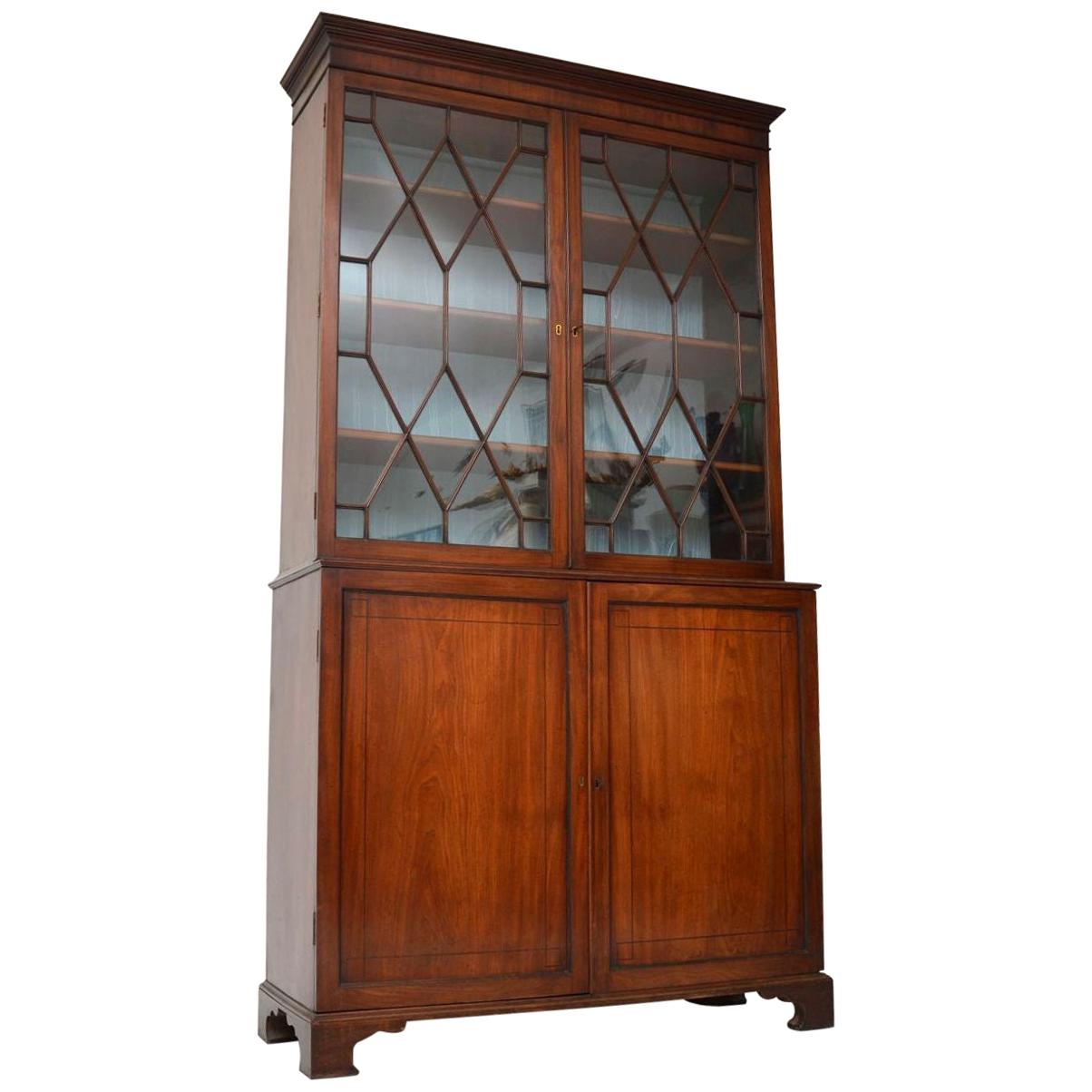 Antique Georgian III Mahogany Library Bookcase