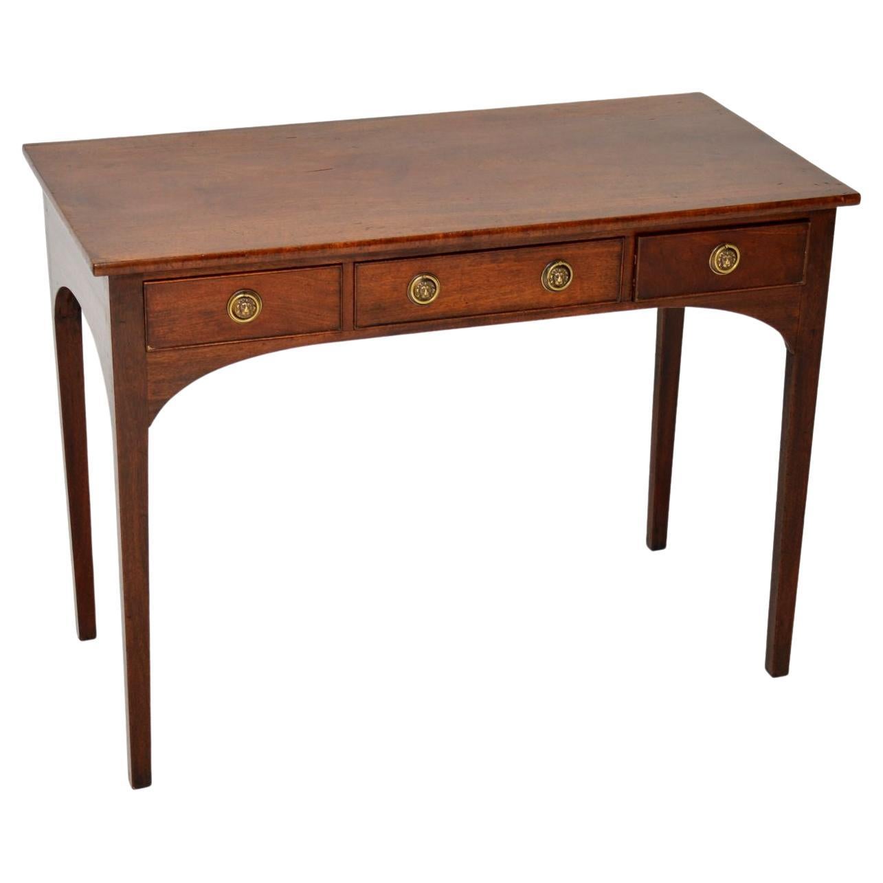 Antique period English solid Yew Wood Lowboy / side table For