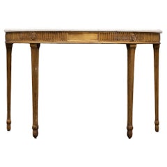 Antique Georgian Inlaid Gilt-Wood Table in the Manner of Pietro Bossi