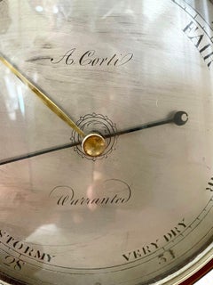 Antique Georgian Inlaid Mahogany Banjo Barometer