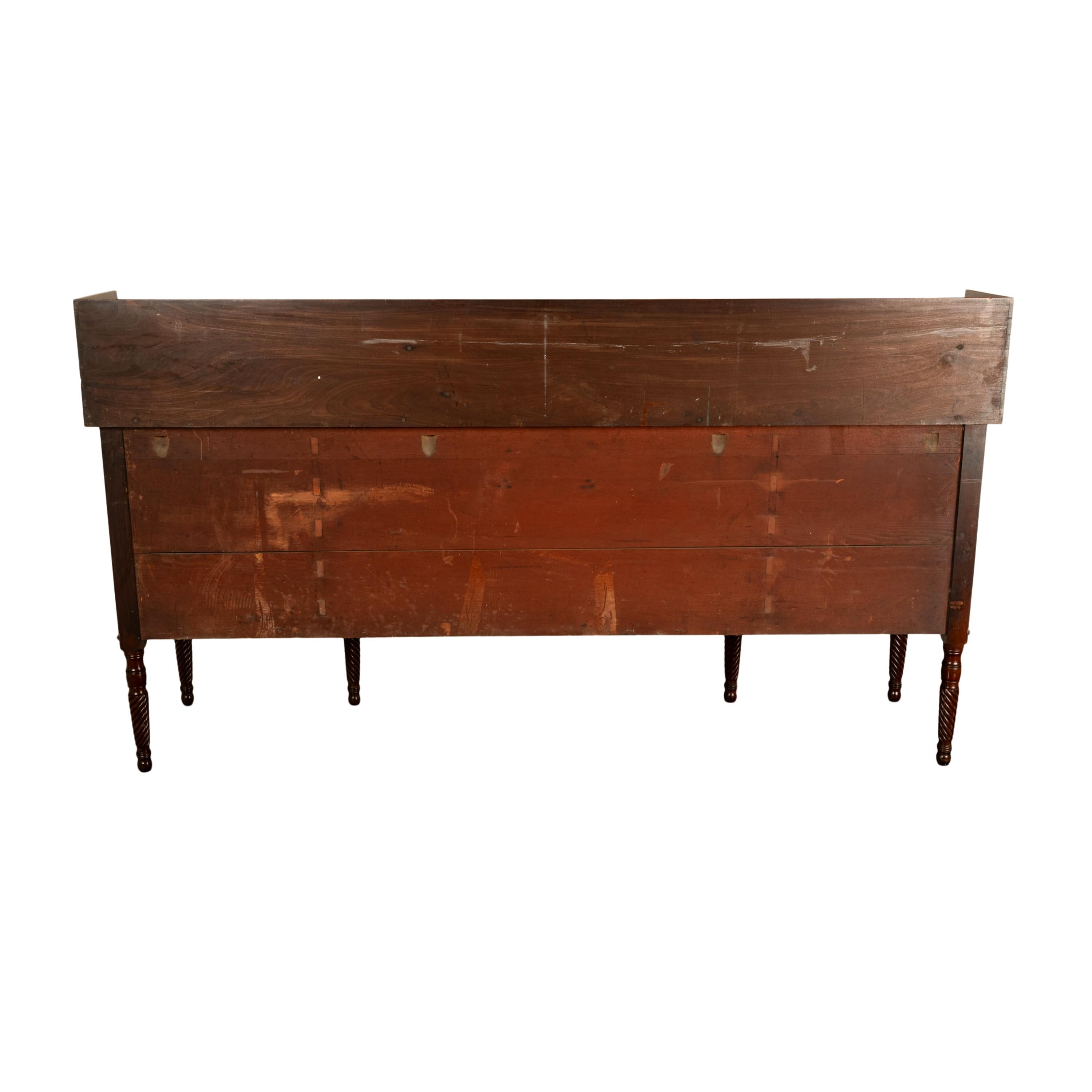Antique Georgian Irish Inlaid Cuban Mahogany Country House Sideboard Donegal For Sale 12
