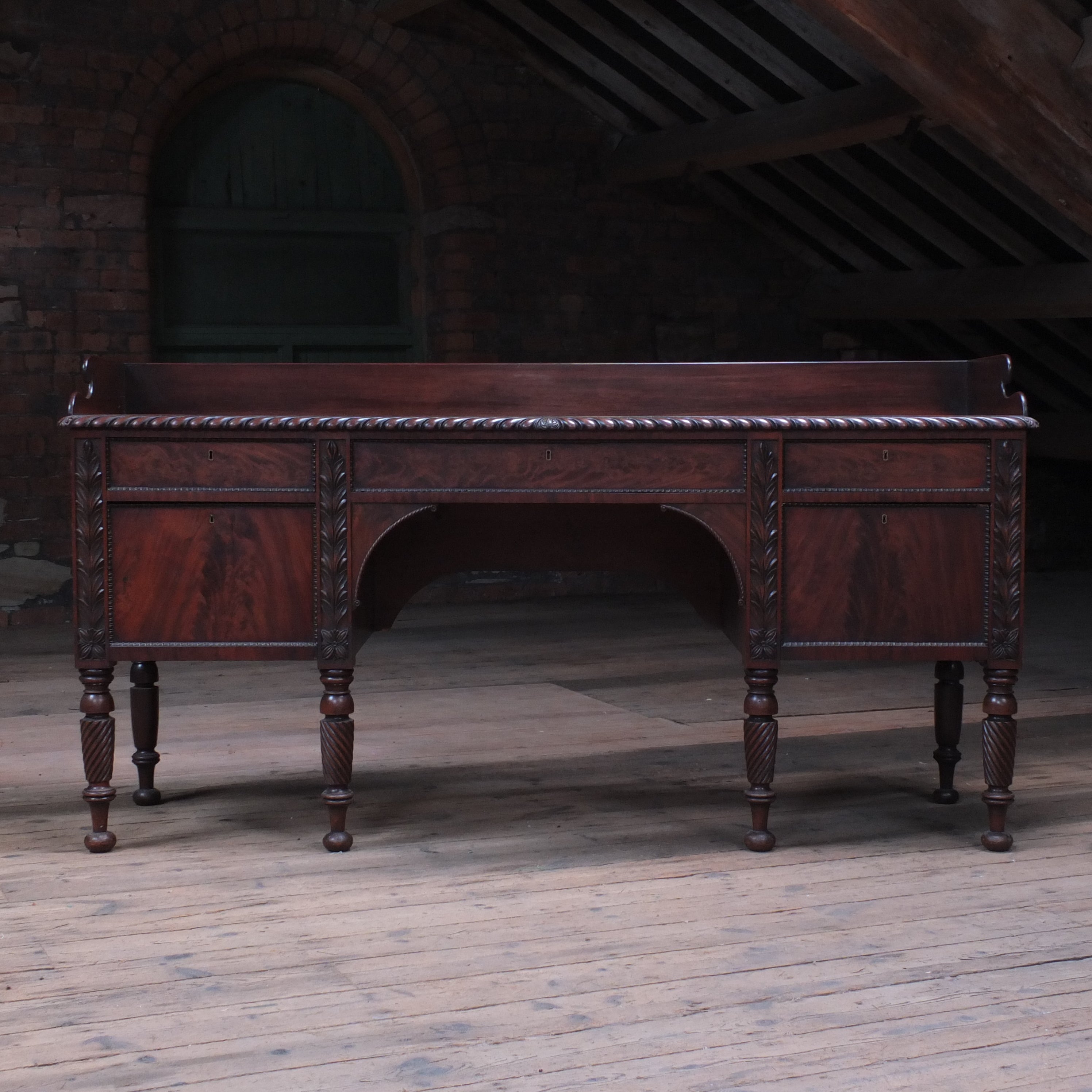 Antique Solid Mahogany Sideboard Buffet by Drexel at 1stDibs