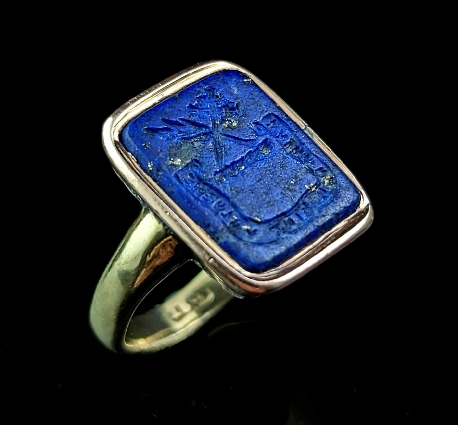 lapis lazuli signet ring