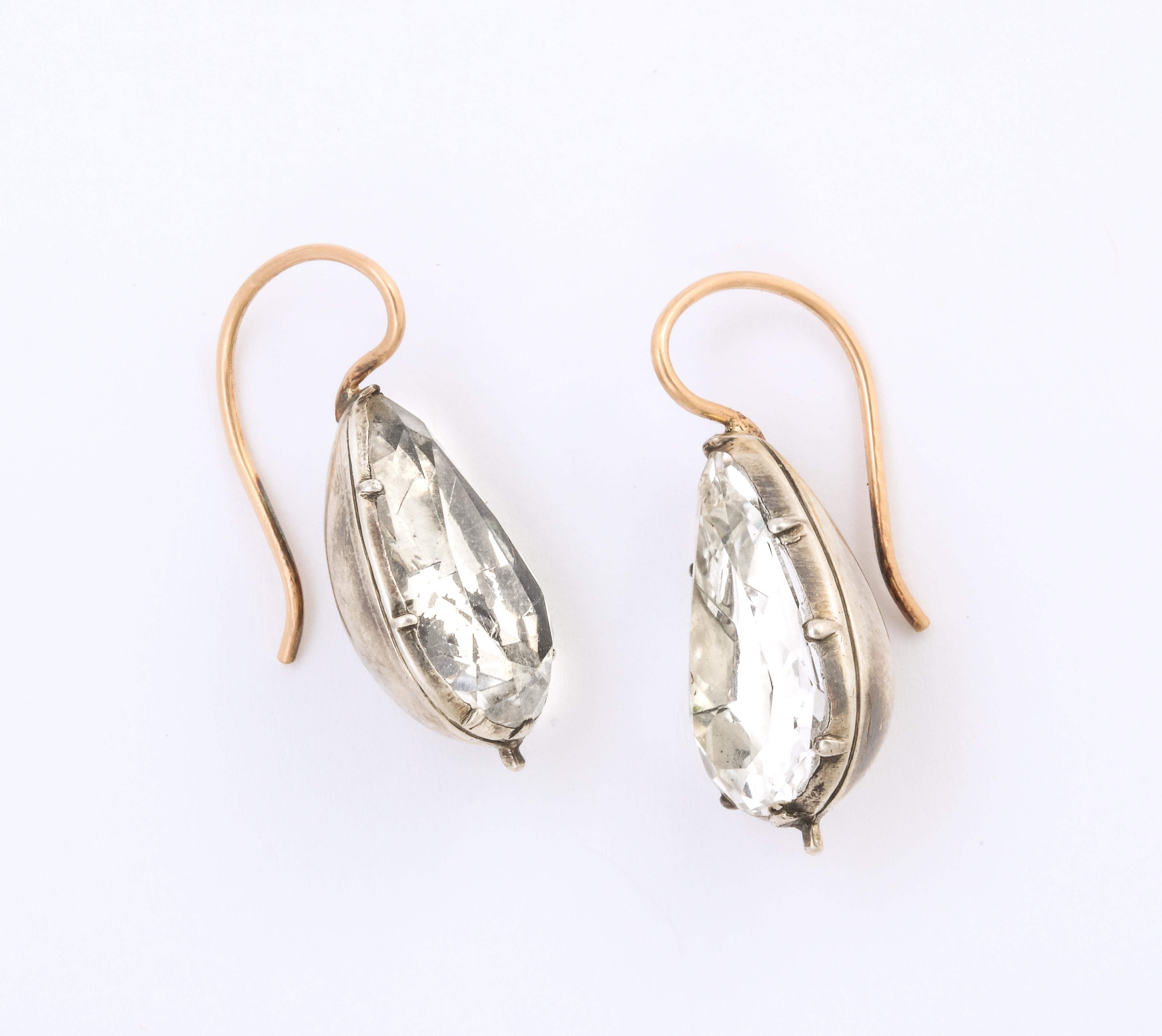 crystal pear drop earrings