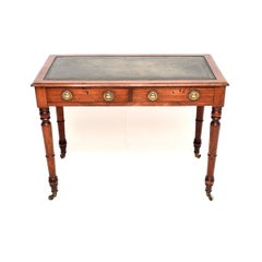 Antique Georgian Leather Top Writing Table / Desk