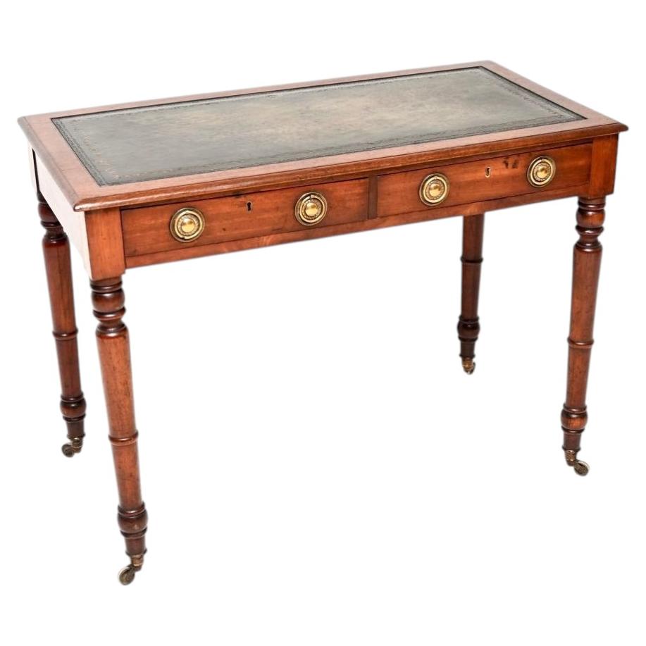 Antique Georgian Leather Top Writing Table / Desk