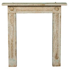 Antique Georgian Limestone Bullseye Fire Mantel