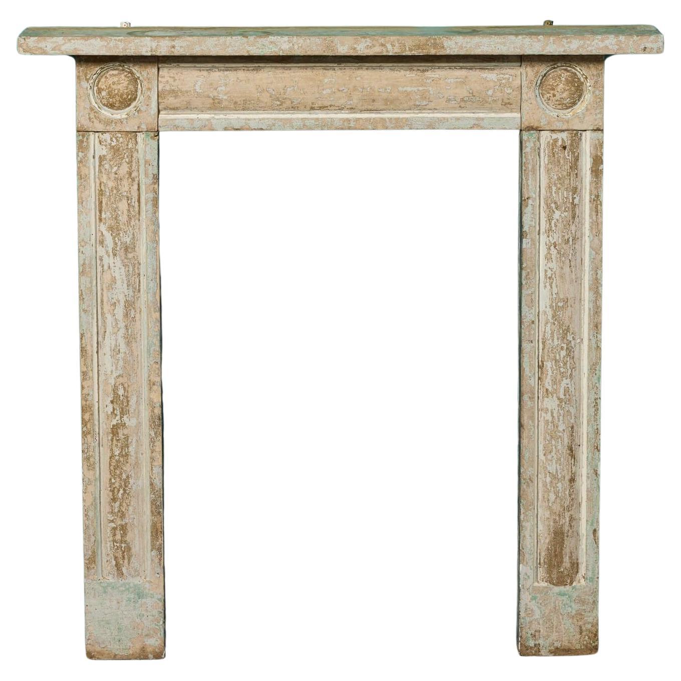 Antique Georgian Limestone Bullseye Fireplace For Sale