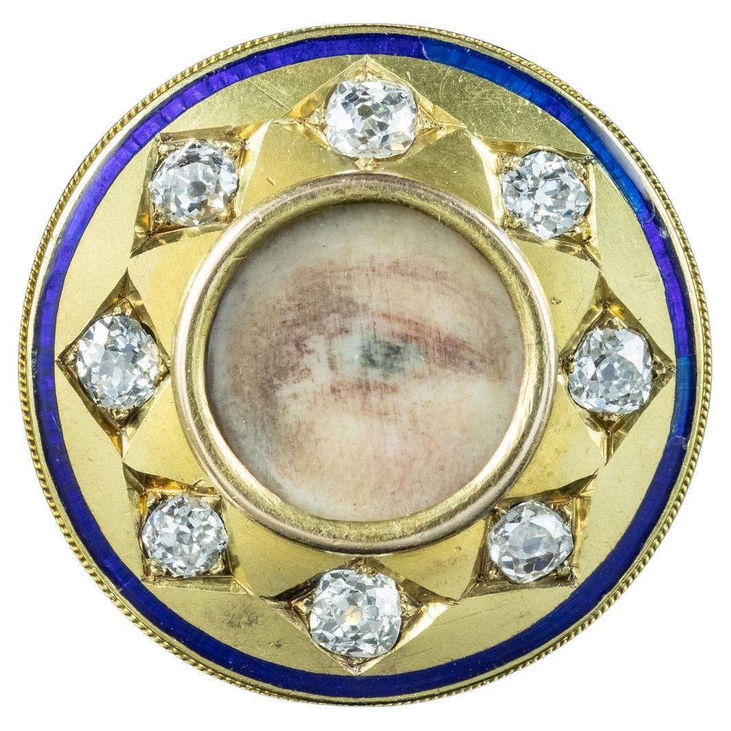 Antiker georgianischer Lovers Eye Diamantring, signiert Sir Edwin Henry Landseer im Angebot