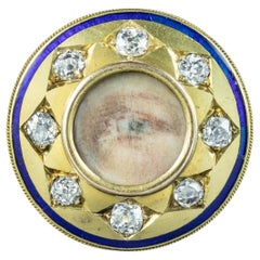 Antique Georgian Lovers Eye Diamond Ring Signed Sir Edwin Henry Landseer