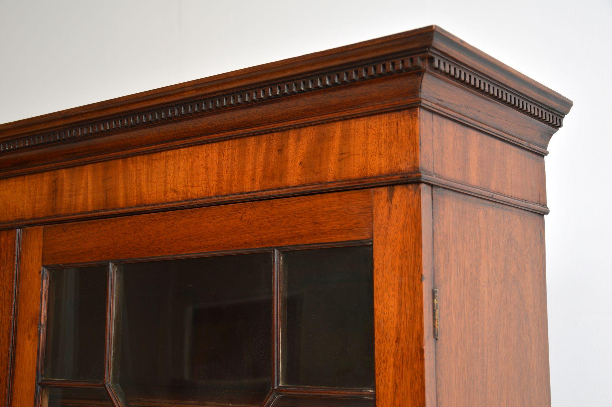 Antique Georgian Mahogany Astral Glaze Bookcase 3