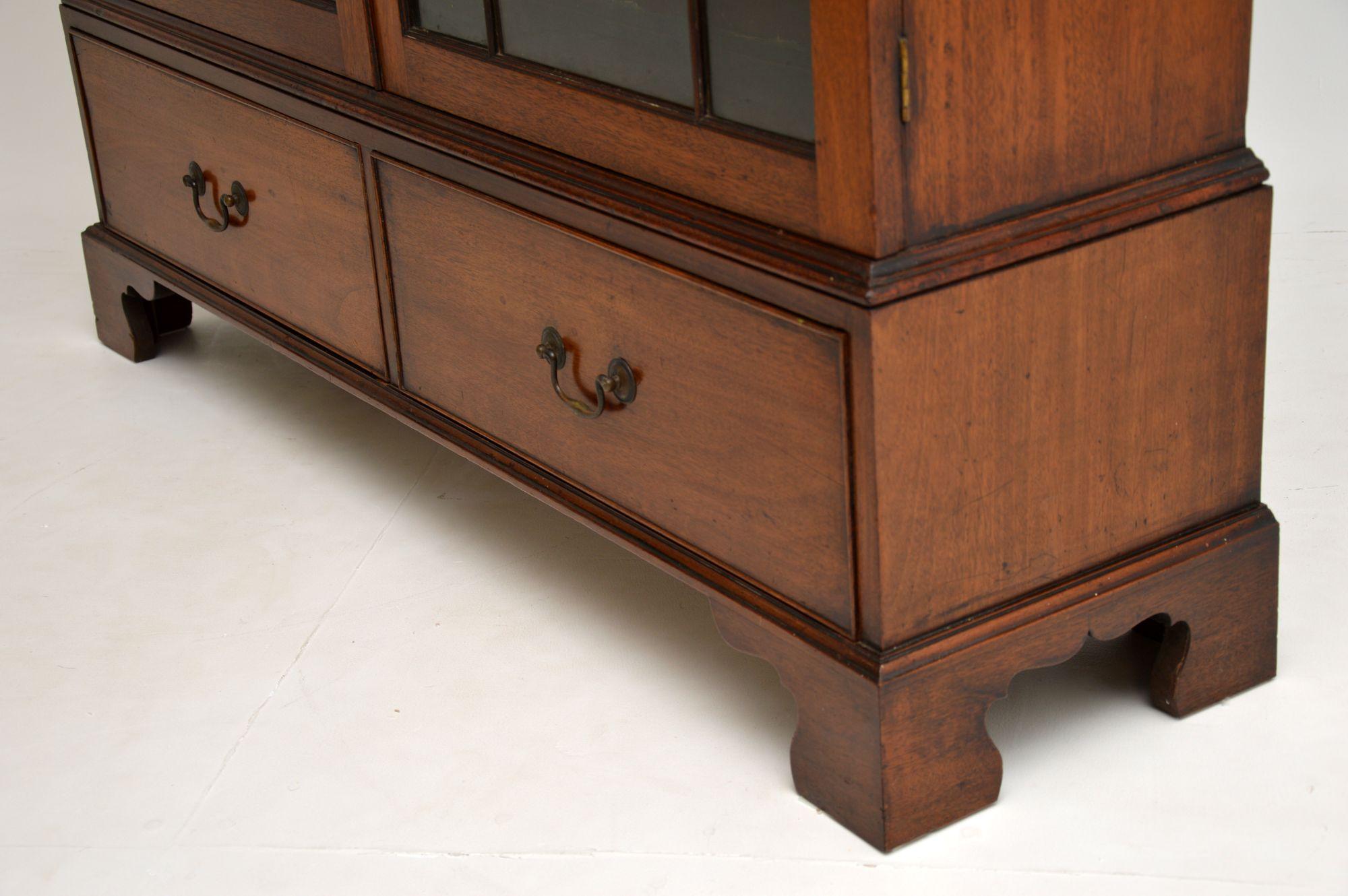 Antique Georgian Mahogany Astral Glaze Bookcase 5