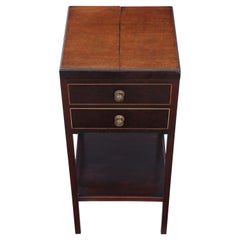 Antique Georgian Mahogany Bedside Table Washstand, circa 1810