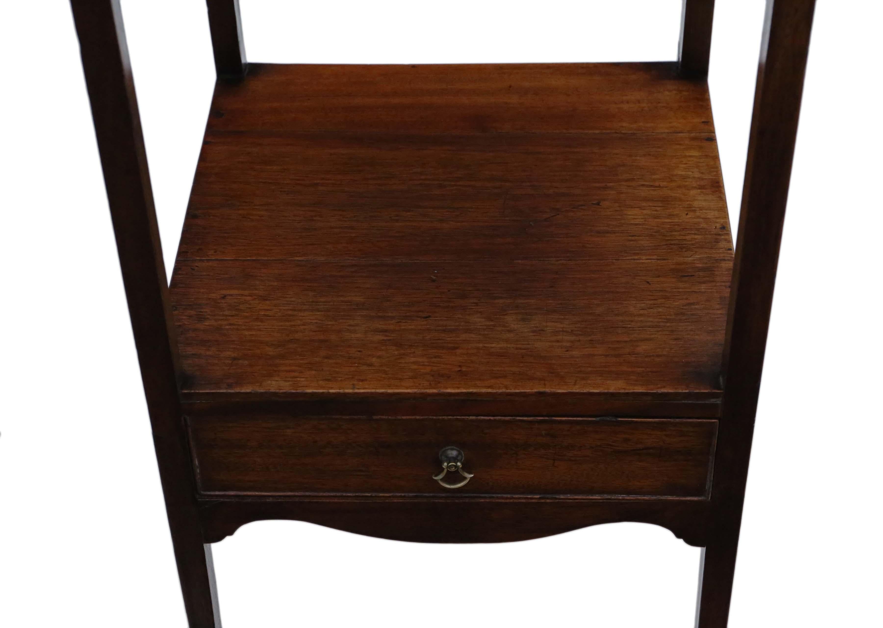Early 19th Century Antique Georgian Mahogany Bedside Table Washstand