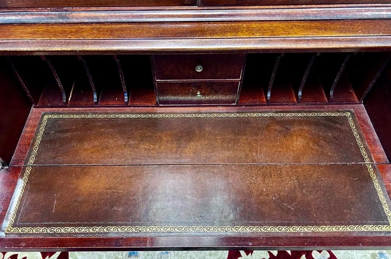 Antique Georgian Mahogany Breakfront China Cabinet Sideboard Secretary Desk 4