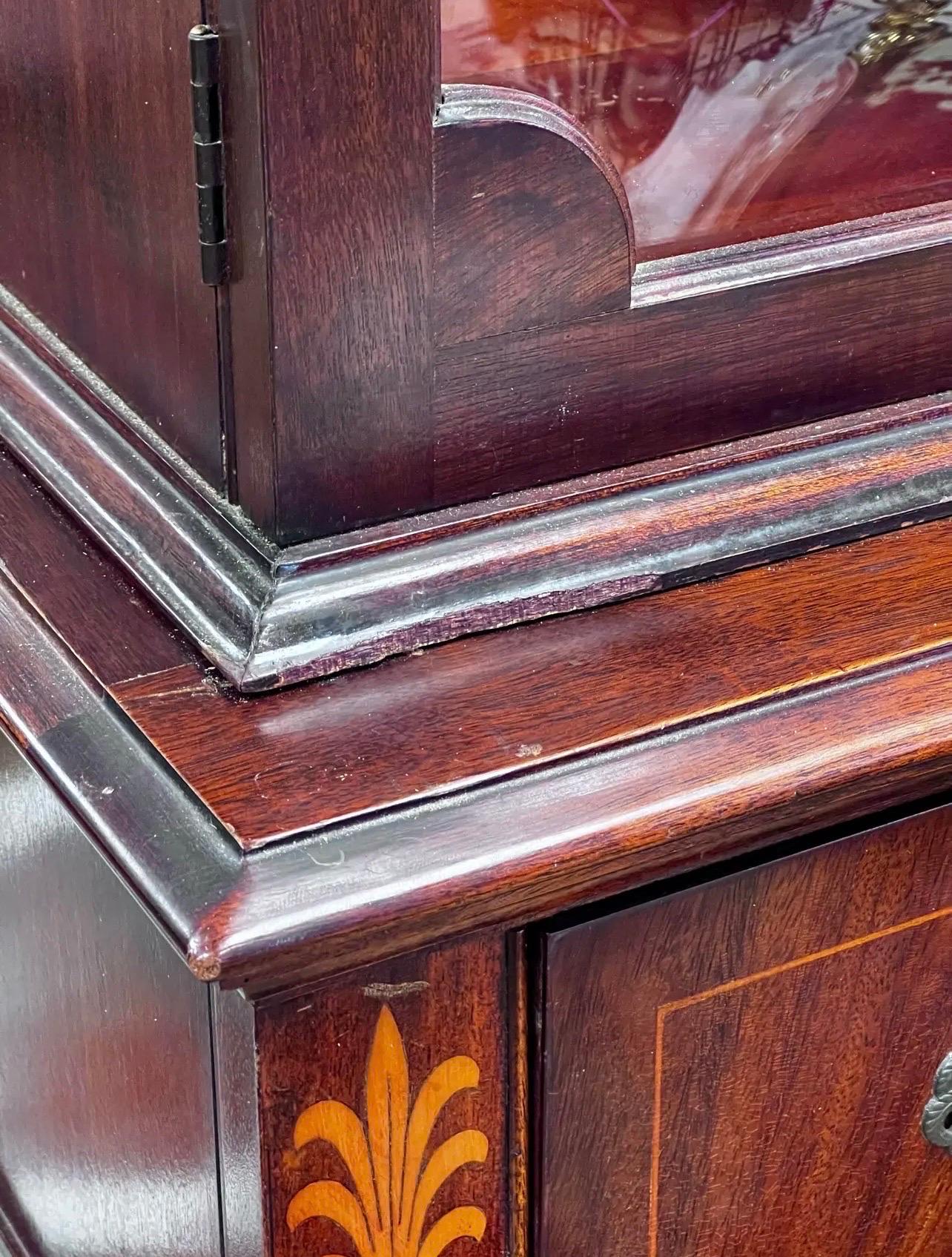 Antique Georgian Mahogany Breakfront China Cabinet Sideboard Secretary Desk 2