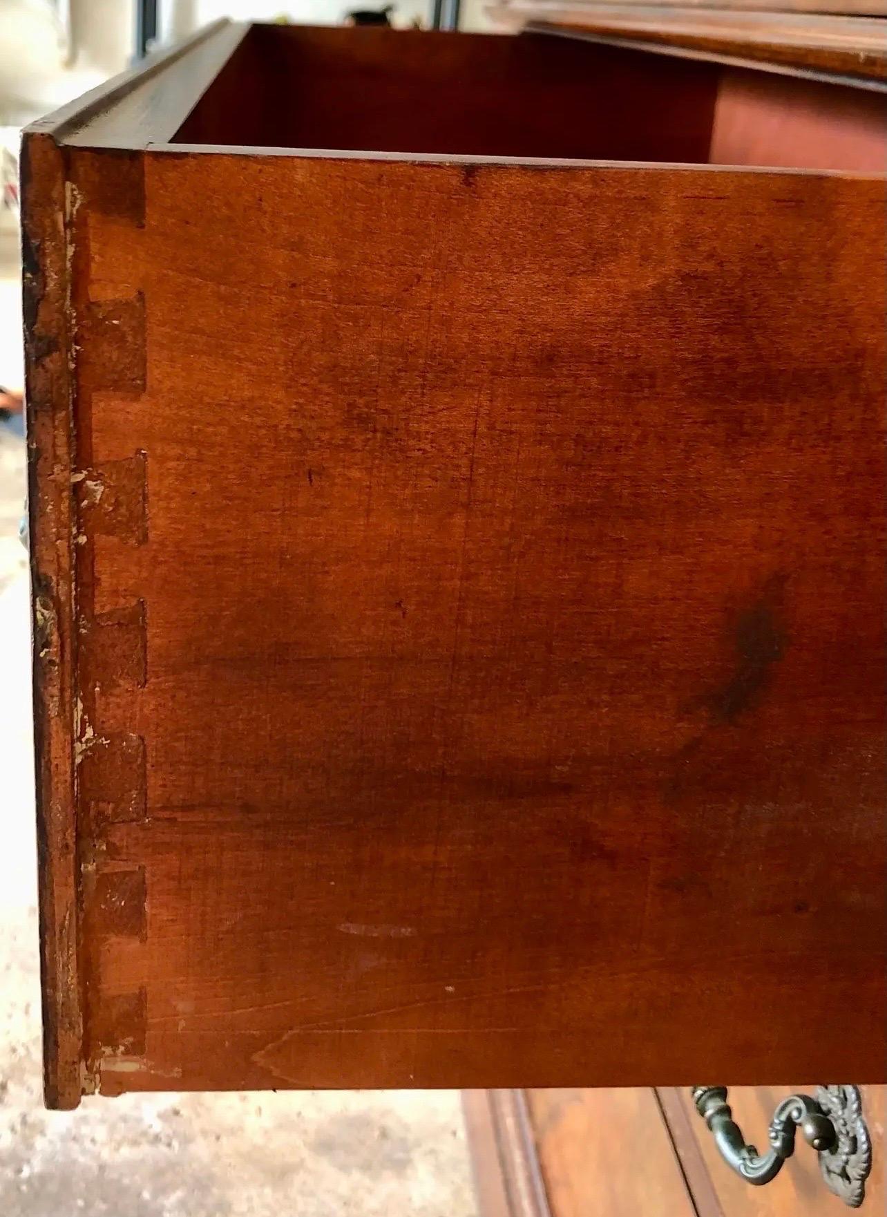 Antique Georgian Mahogany Breakfront China Cabinet Sideboard Secretary Desk 3