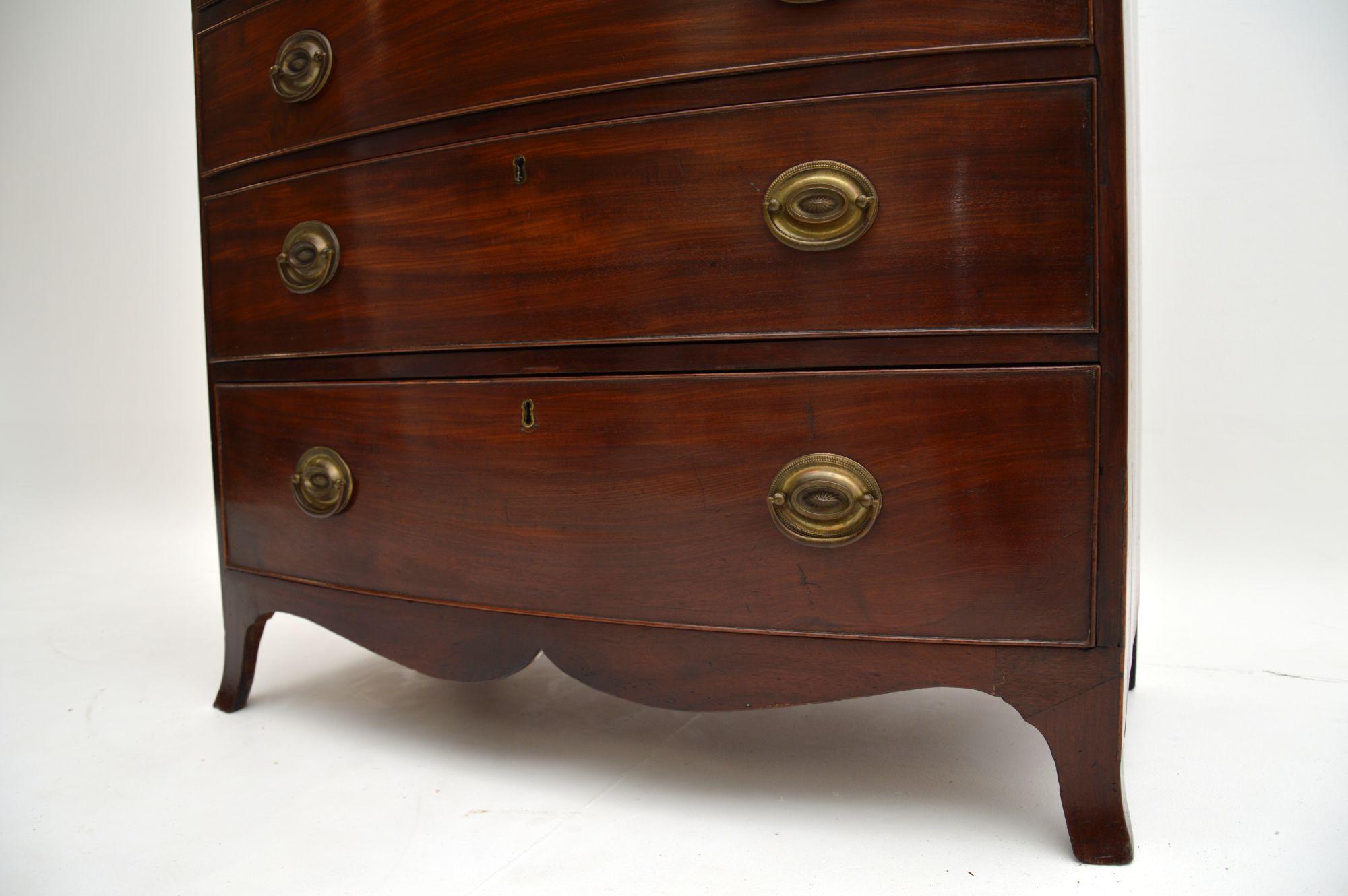 Antique Georgian Mahogany Chest of Drawers In Good Condition In London, GB