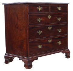 Antique Georgian Mahogany Chest of Drawers, Late 18th / Early 19th Century