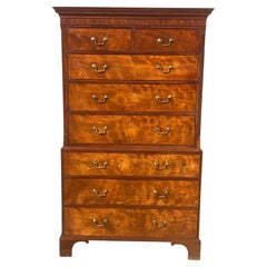 Antique Georgian Mahogany Chest On Chest