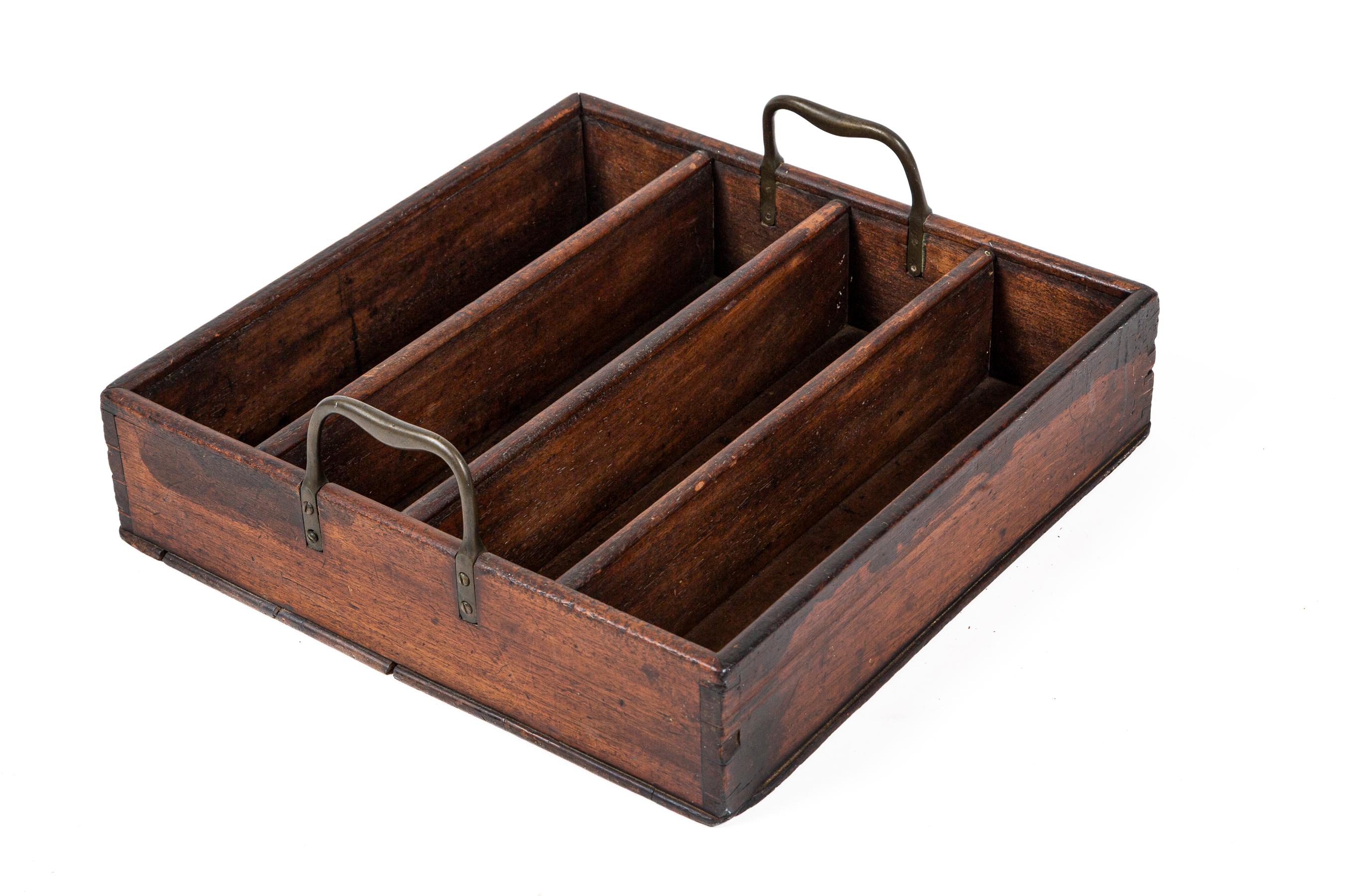 Antikes georgianisches Mahagoni-Besteck-Tablett, England, frühes 19. (Englisch) im Angebot