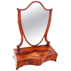 Used Georgian Mahogany Dressing Table Mirror