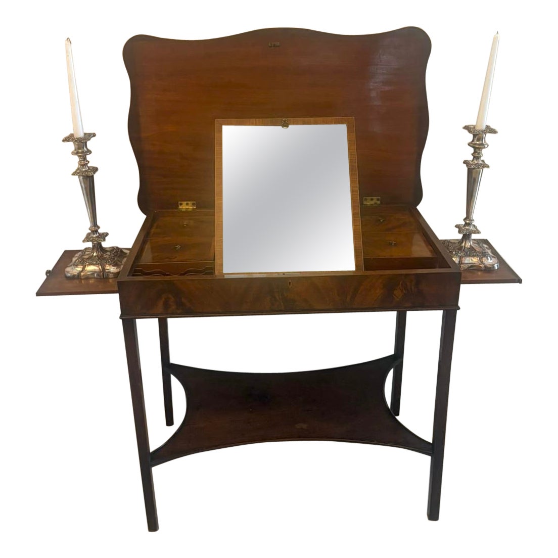 Antique Georgian Mahogany Dressing Table Vanity Table For Sale
