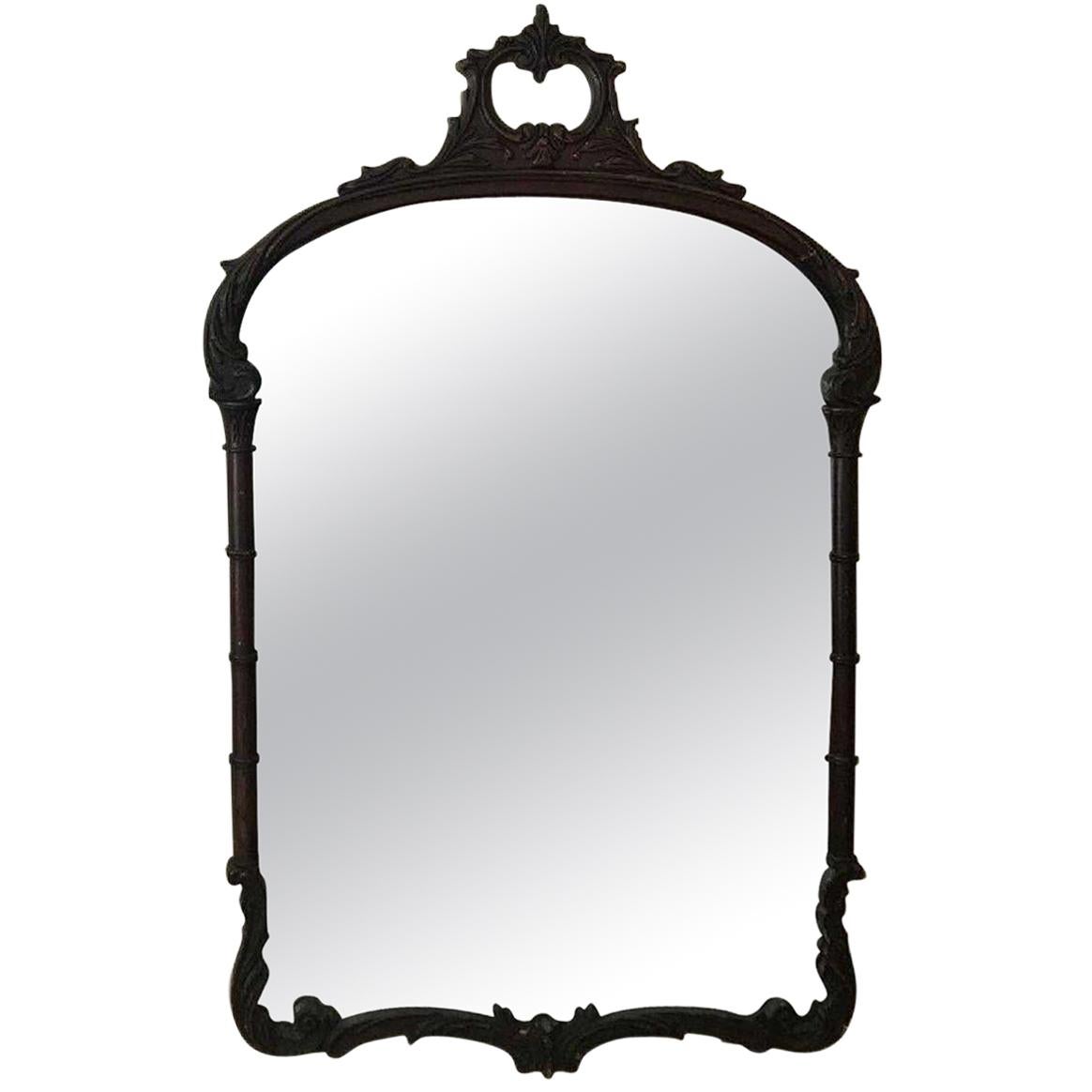 Antique Georgian Mahogany Hall Mirror