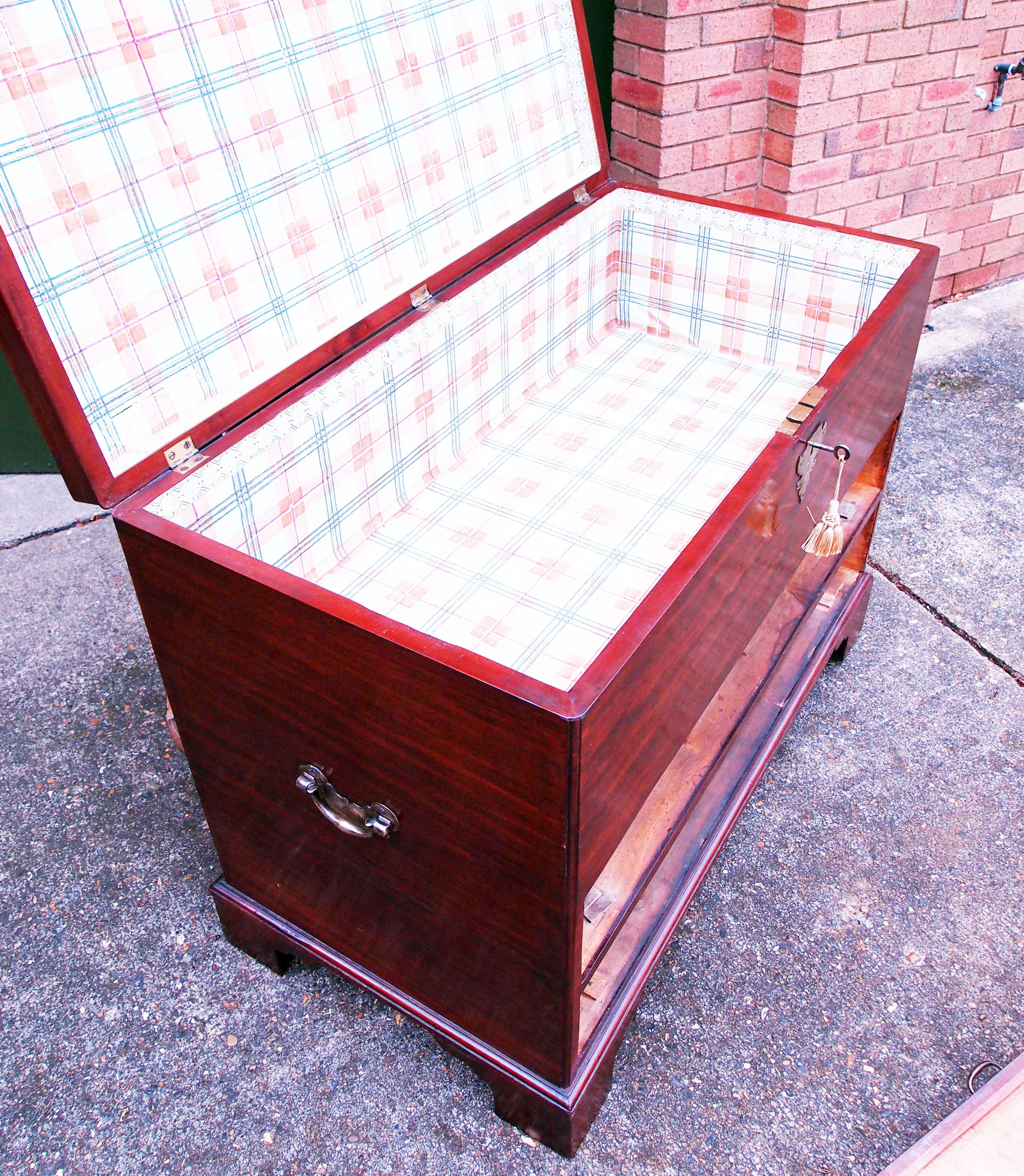 Chippendale Antique Georgian Mahogany Silver Chest