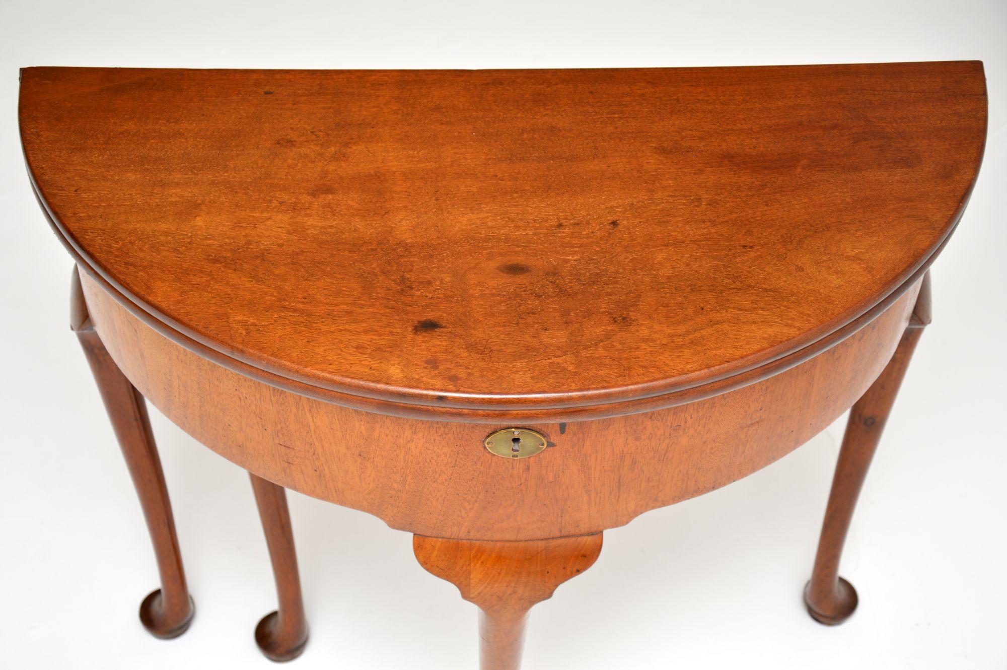 Antique Georgian Mahogany Tea Table / Console Table In Good Condition In London, GB