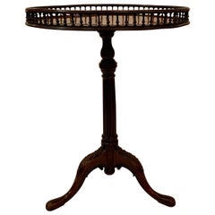 Antique Georgian Mahogany Tea Table with Gallery George III, circa 1815-1820