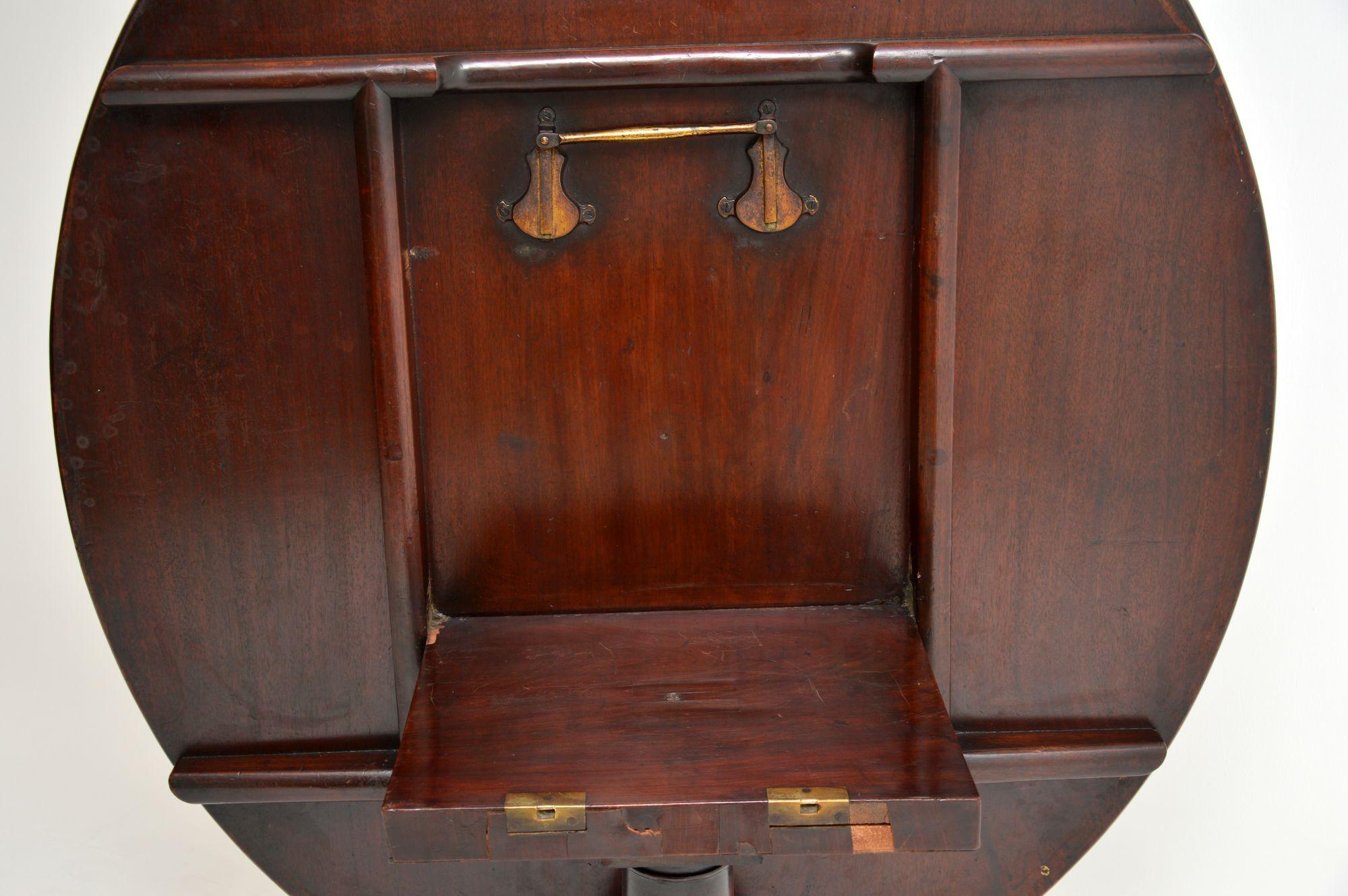 Antique Georgian Mahogany Tilt Top Dining Table 2