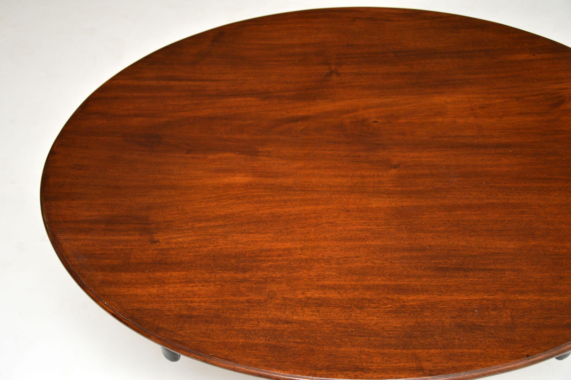 Antique Georgian Mahogany Tilt Top Dining Table 3