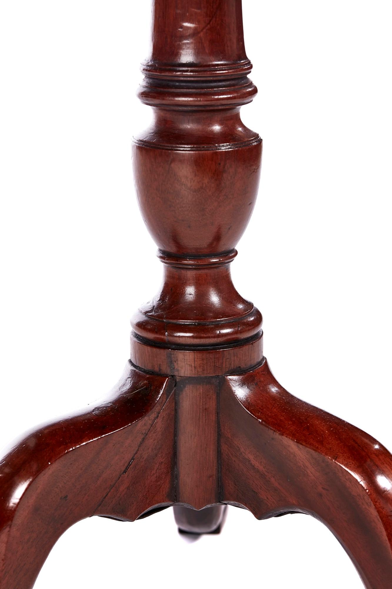 Antique Georgian Mahogany Tripod Table In Excellent Condition For Sale In Stutton, GB