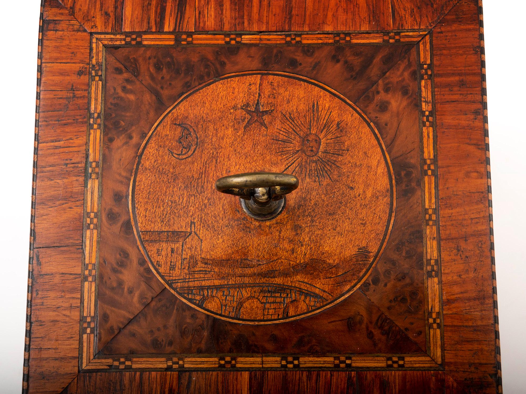 Antike georgianische Masonische Freemasons-Teedose aus Freemasons im Angebot 8