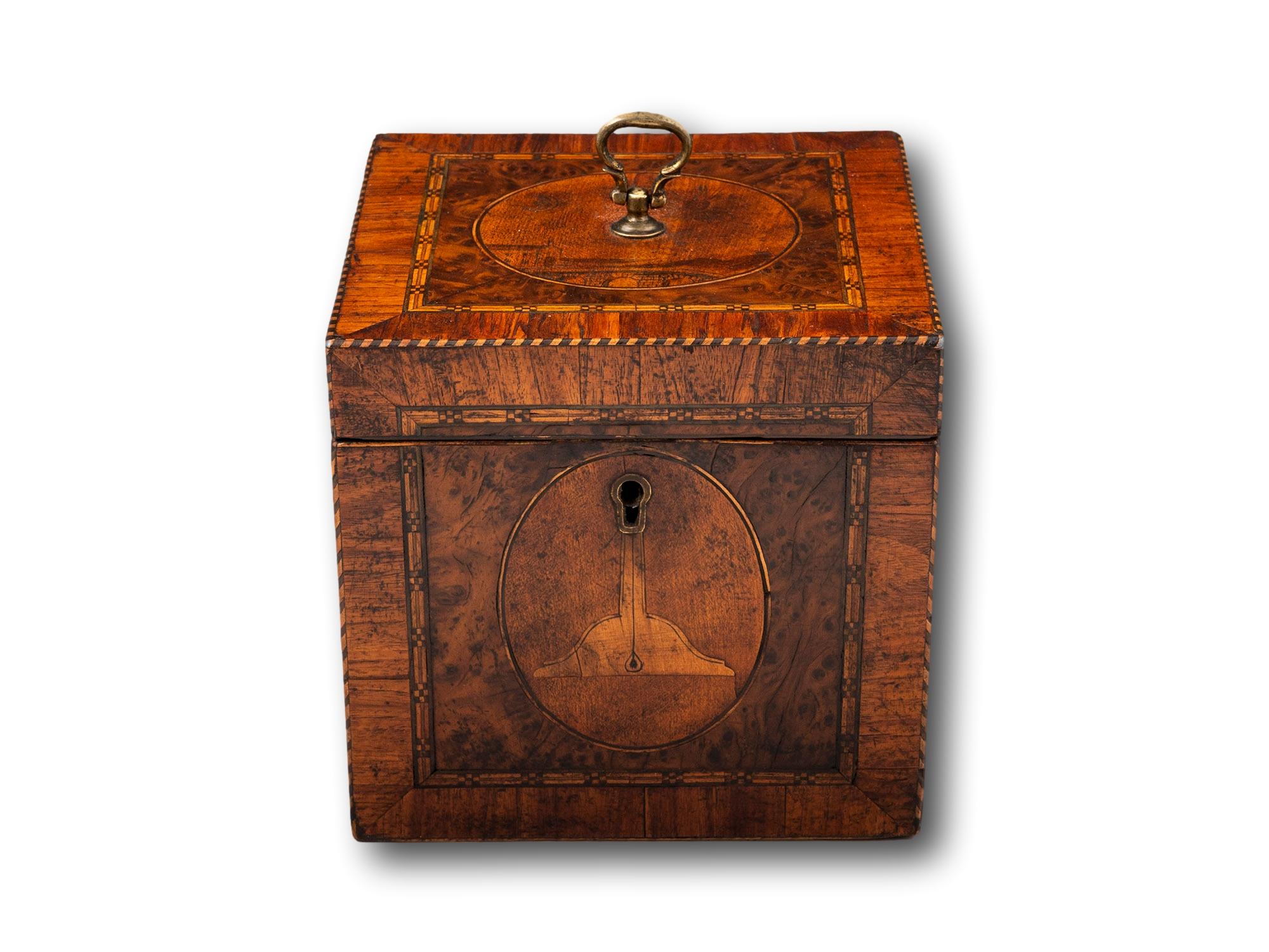 George III Antique Georgian Masonic Freemasons Tea Caddy For Sale