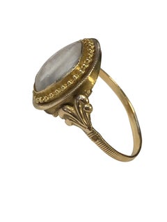 Antico anello d'oro commemorativo georgiano