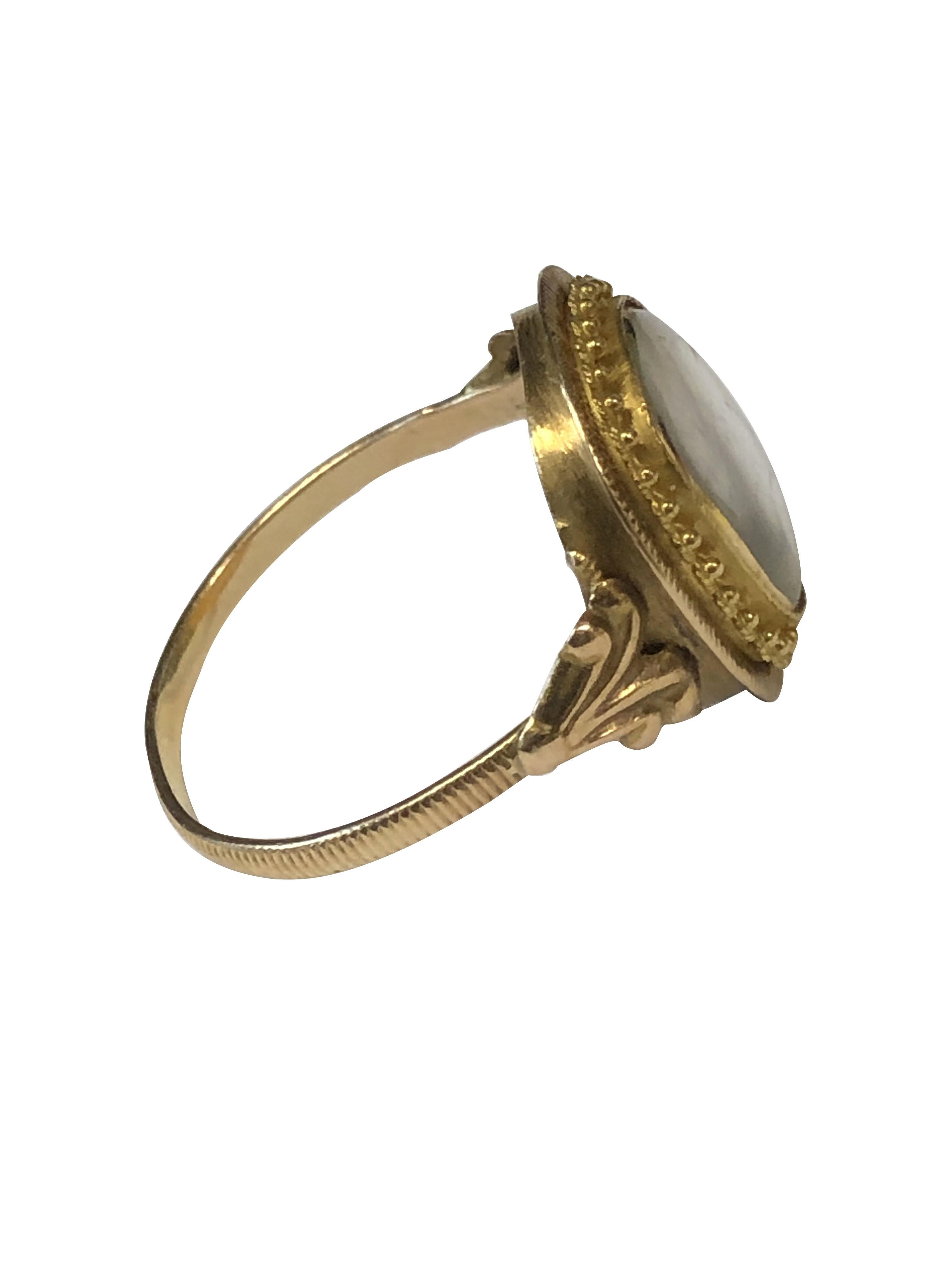 Donna Antico anello d'oro commemorativo georgiano in vendita