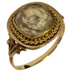 Bague en or commémorative géorgienne ancienne