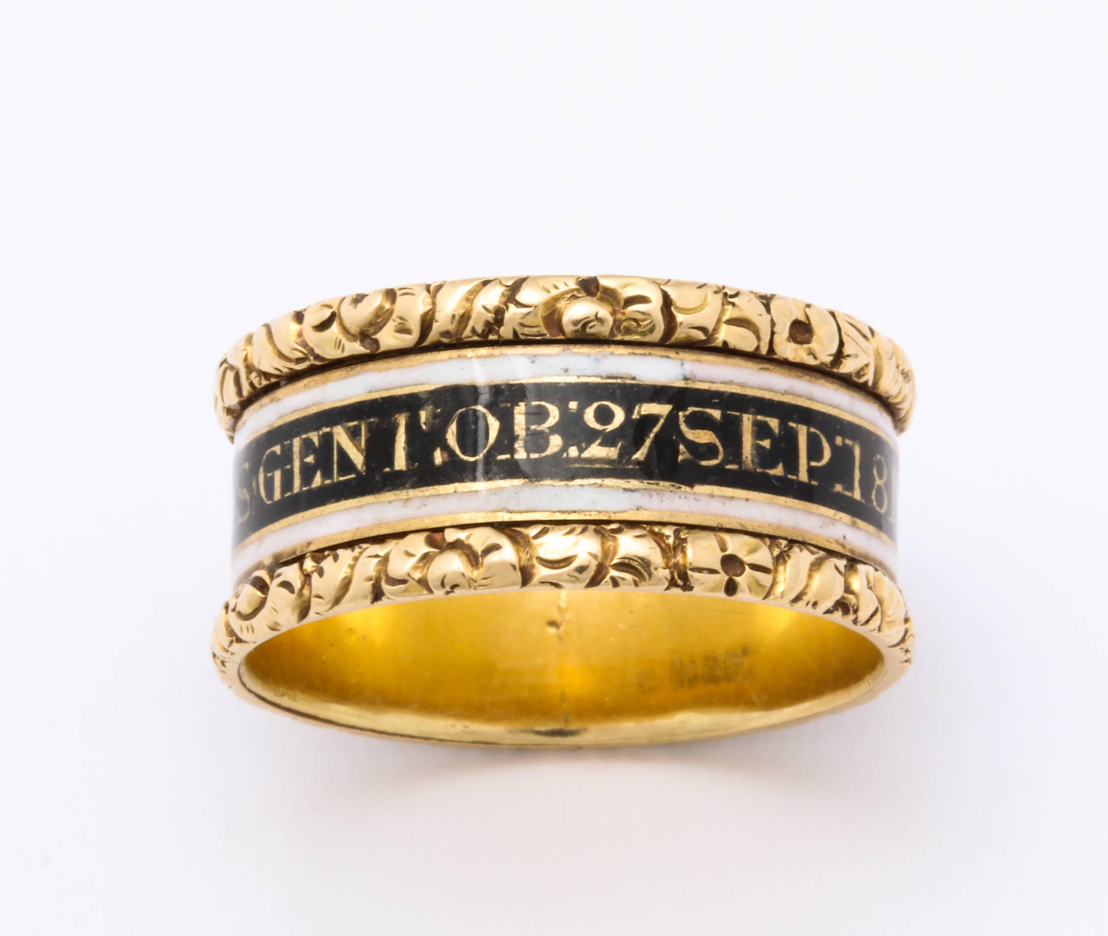 Antiker georgianischer Memorial-Ring für einen General (George III.) im Angebot