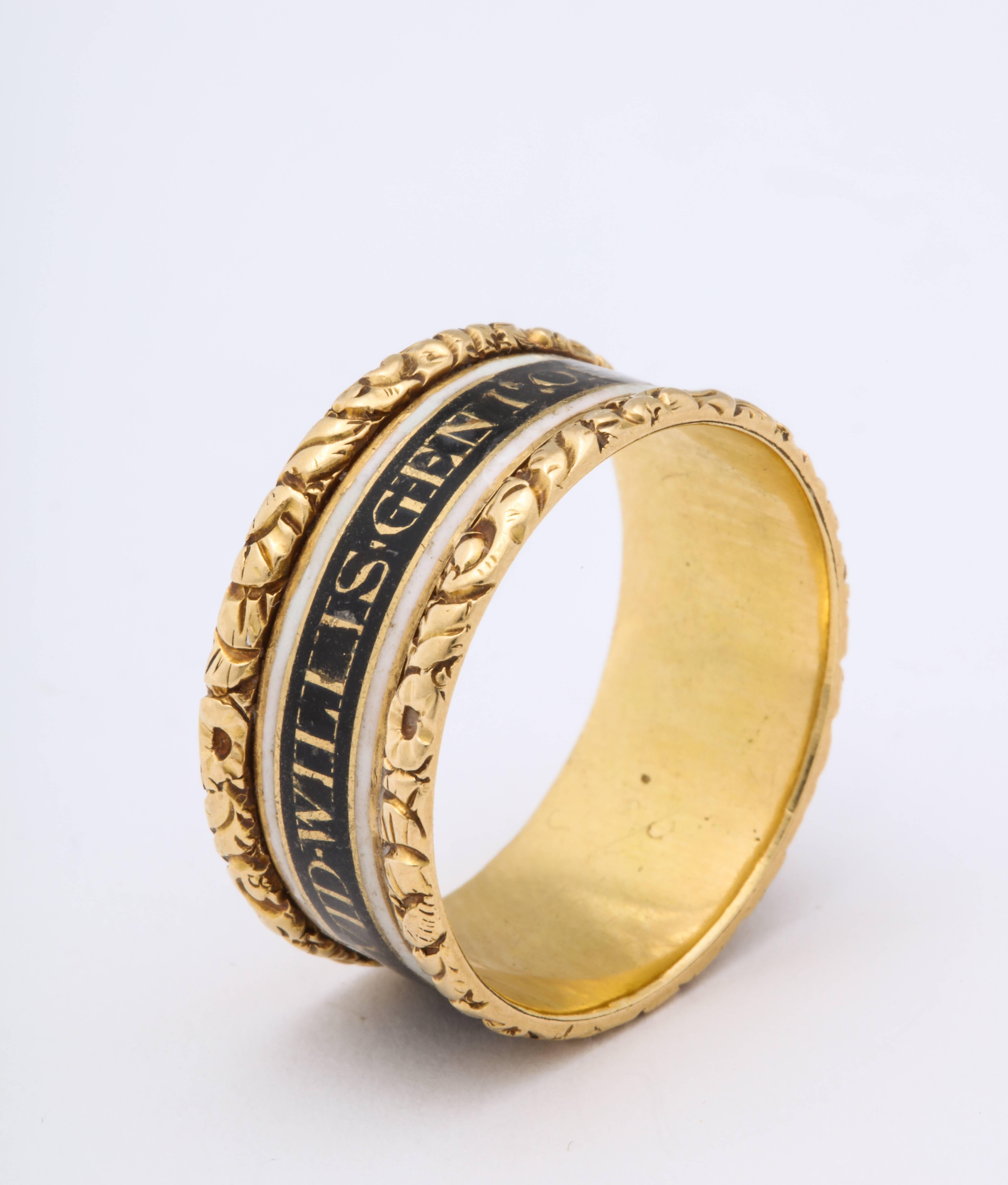 Antiker georgianischer Memorial-Ring für einen General für Damen oder Herren im Angebot