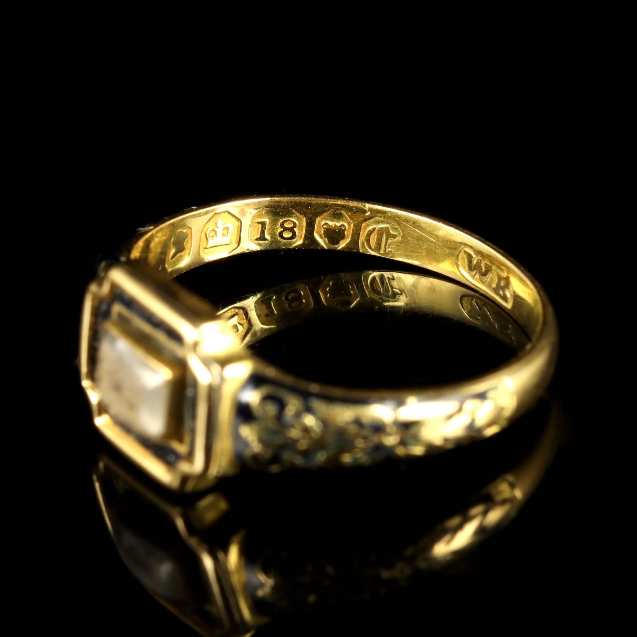 Antique Georgian Mourning Ring 18 Carat, circa 1790 1