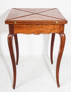 Antique Georgian Napkin Folding Card Game Table