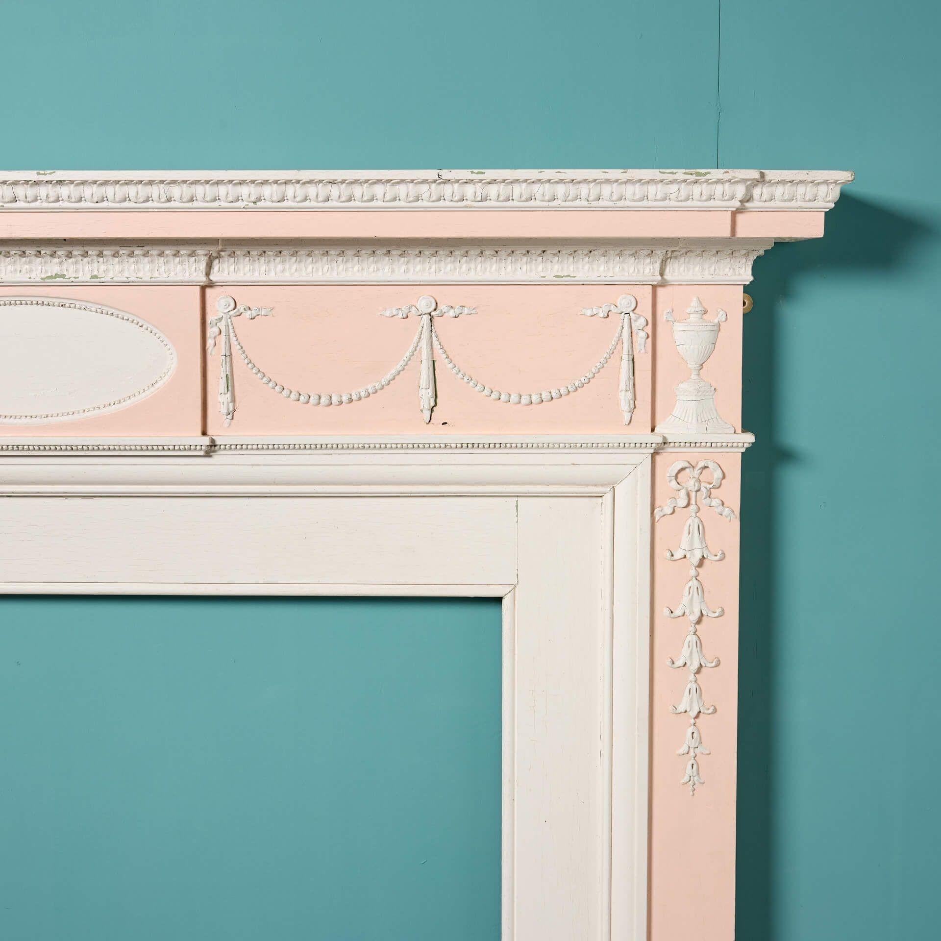 Regency Antique Georgian Neoclassical Style Fire Mantel For Sale