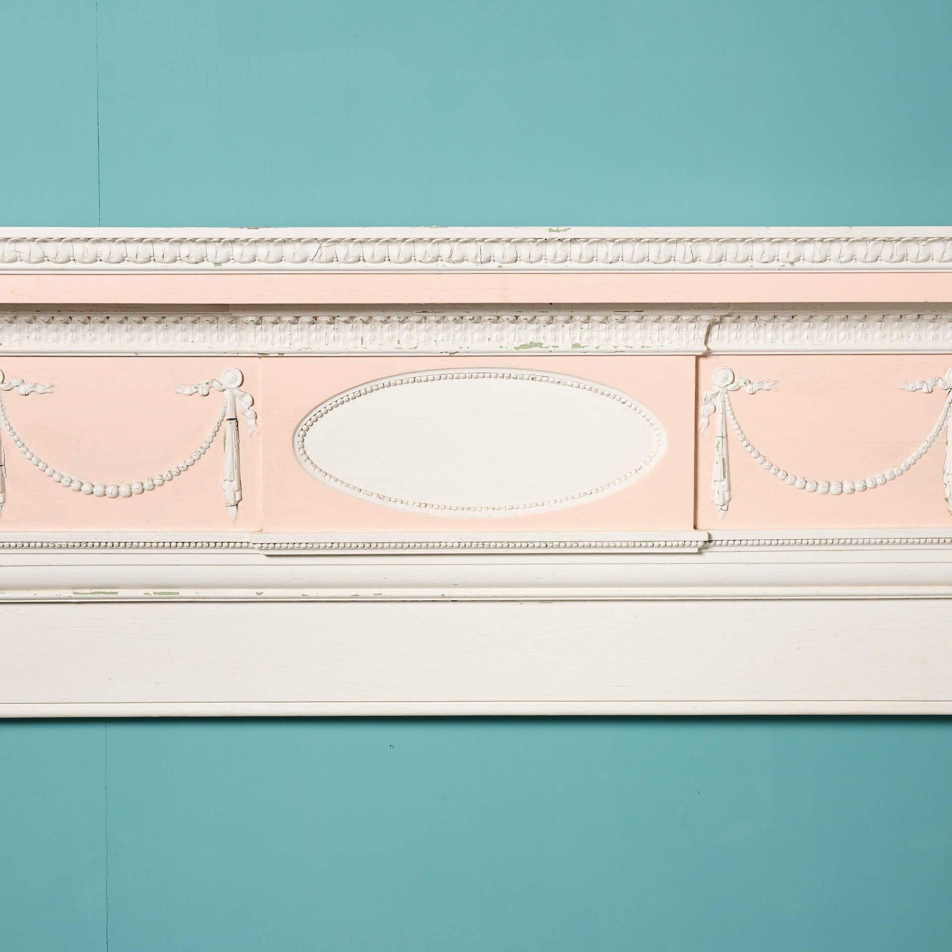 English Antique Georgian Neoclassical Style Fire Mantel For Sale