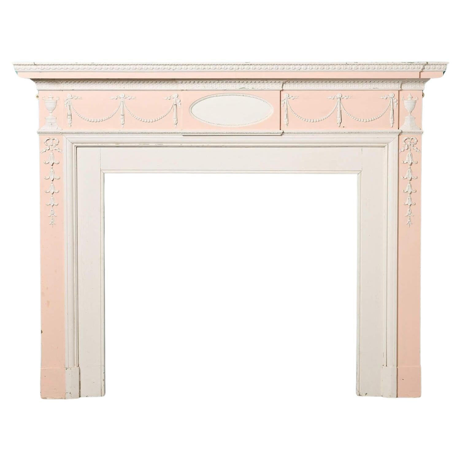 Antique Georgian Neoclassical Style Fire Mantel